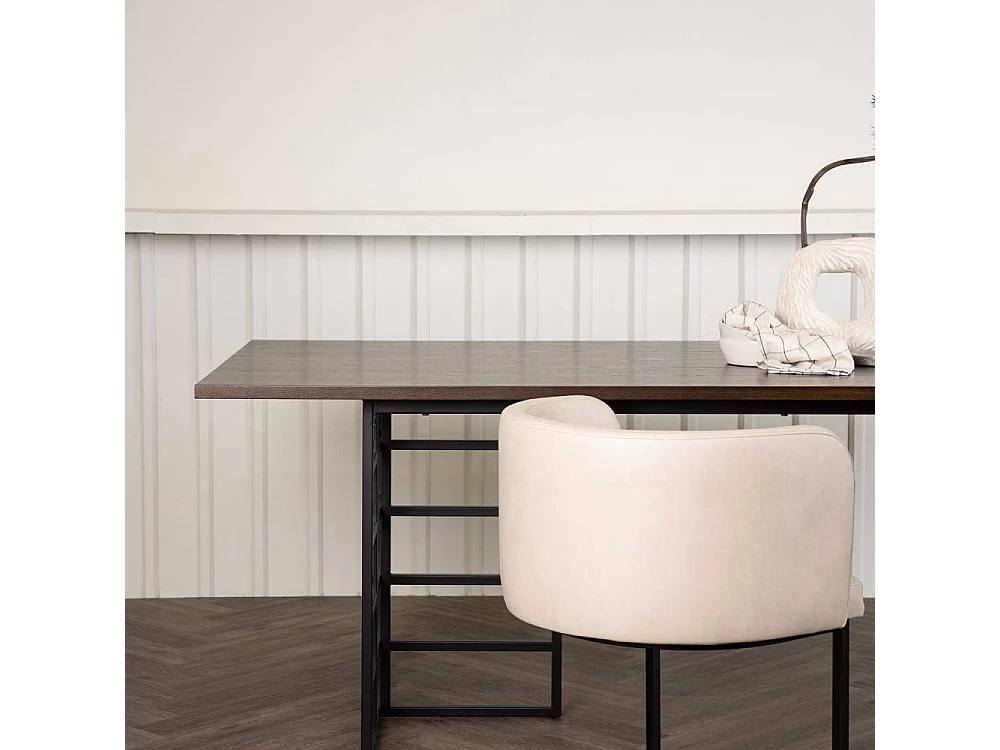 Table à Manger Design "Ystad" 220cm Marron