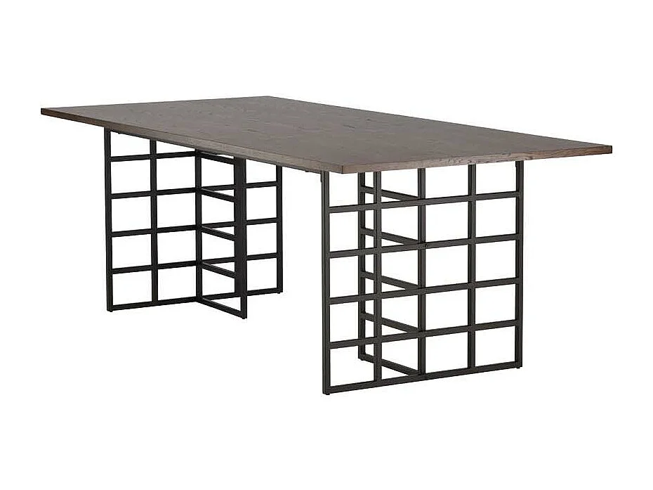 Table à Manger Design "Ystad" 220cm Marron