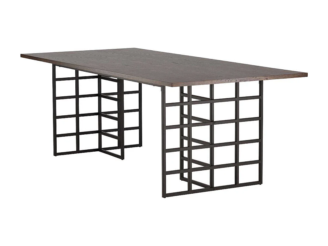 Table à Manger Design "Ystad" 220cm Marron