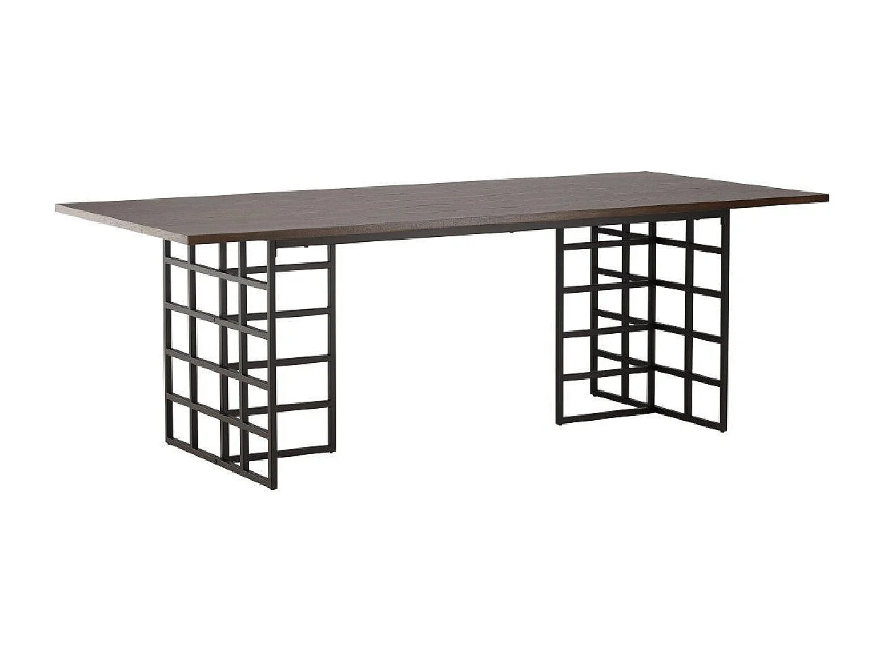 Table à Manger Design "Ystad" 220cm Marron