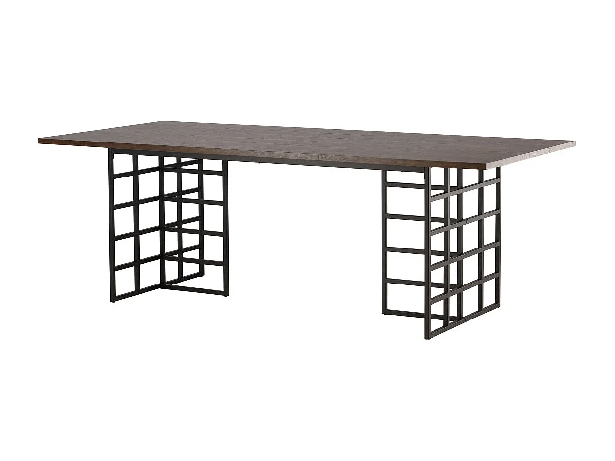 Table à Manger Design "Ystad" 220cm Marron