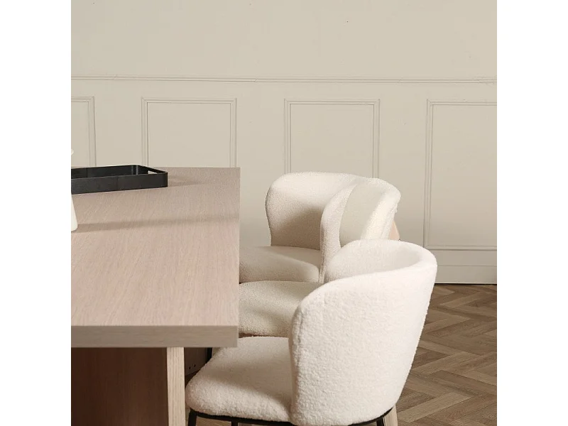 Table à Manger Design "Bassholmen" 240cm Naturel