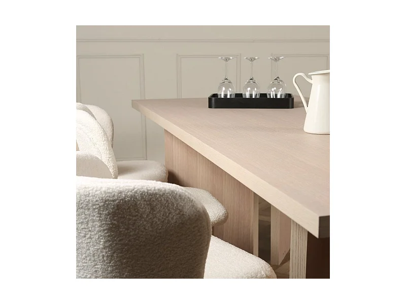 Table à Manger Design "Bassholmen" 240cm Naturel