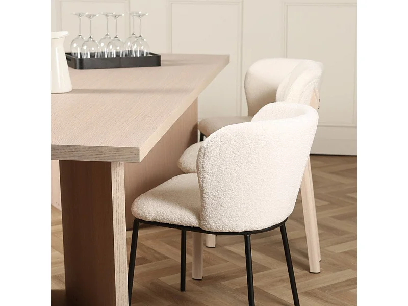Table à Manger Design "Bassholmen" 240cm Naturel