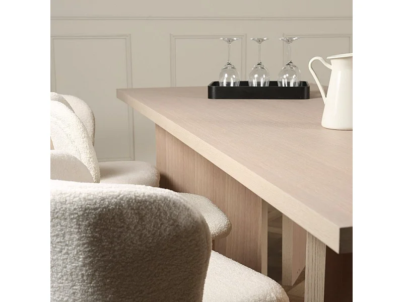 Table à Manger Design "Bassholmen" 240cm Naturel