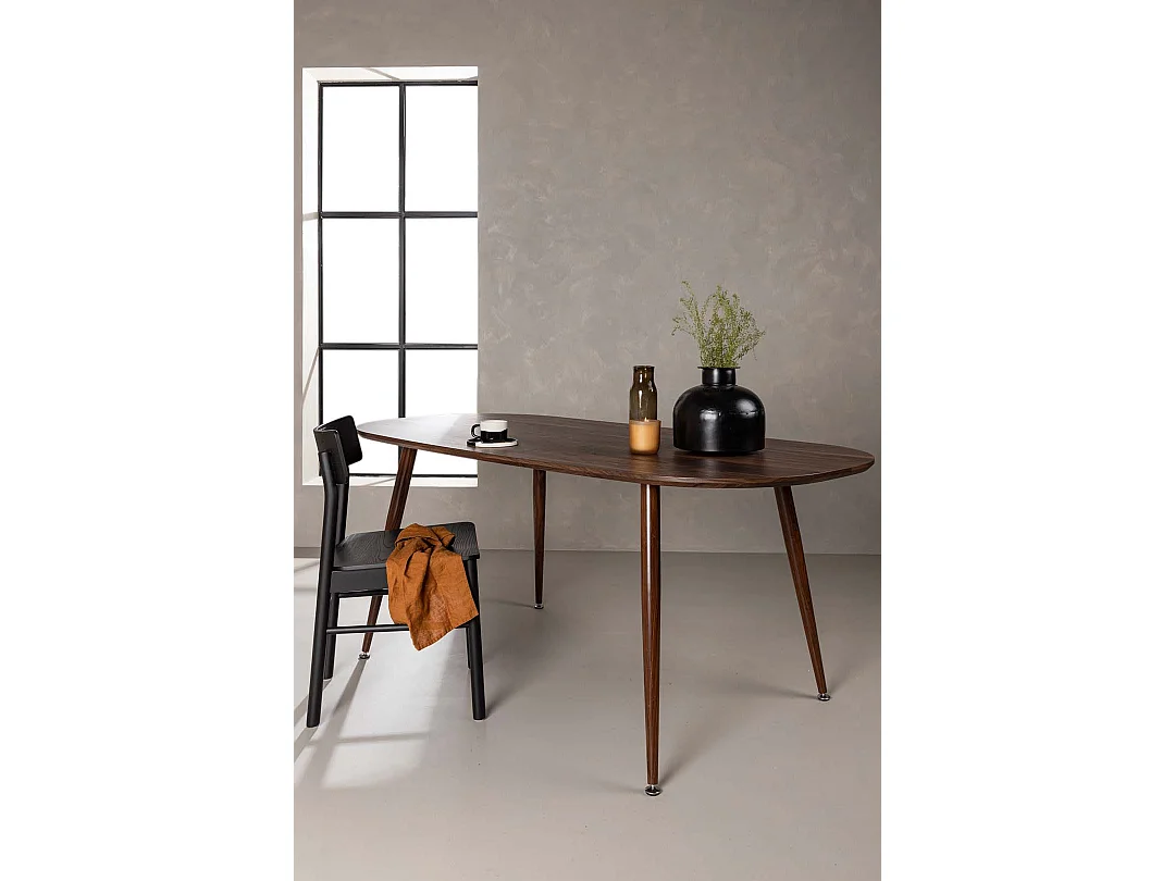 Sanford eetkamertafel 90x180cm bruin.