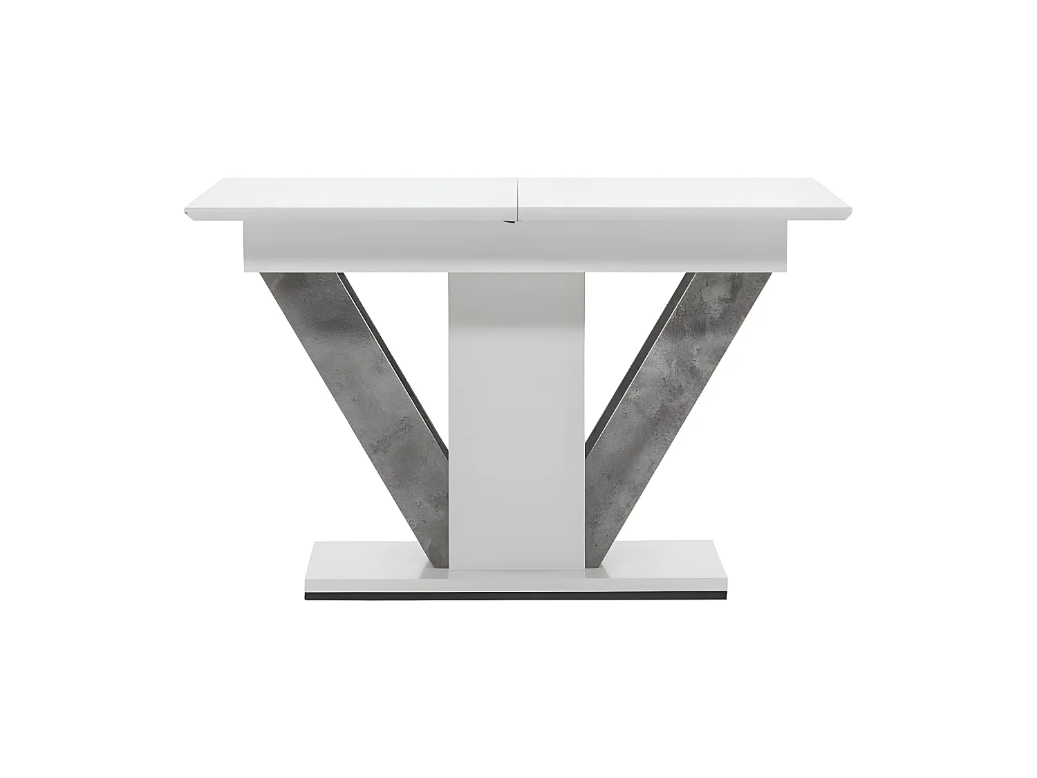 Disa Esstisch 80x120cm, mit Auszug mit Zusatzplatten weiß.