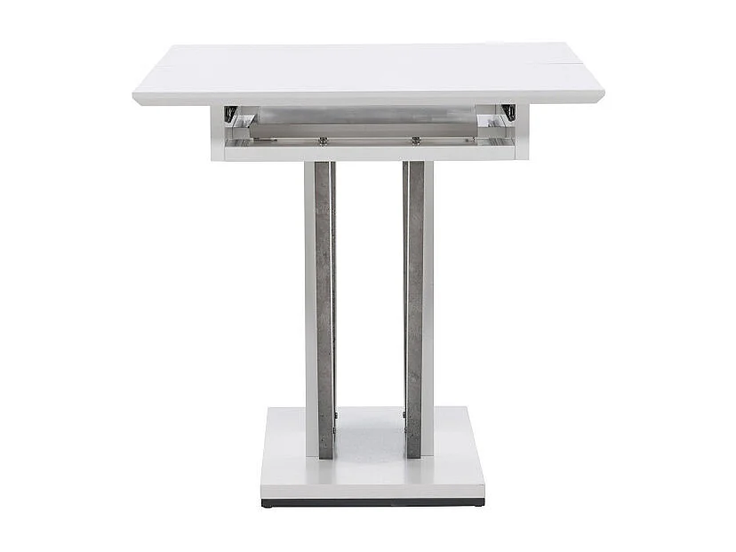 Disa eetkamertafel 80x120cm, uittrekbaar met extra plaat wit.