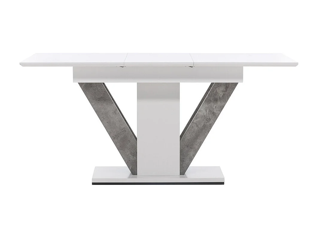 Disa eetkamertafel 80x120cm, uittrekbaar met extra plaat wit.