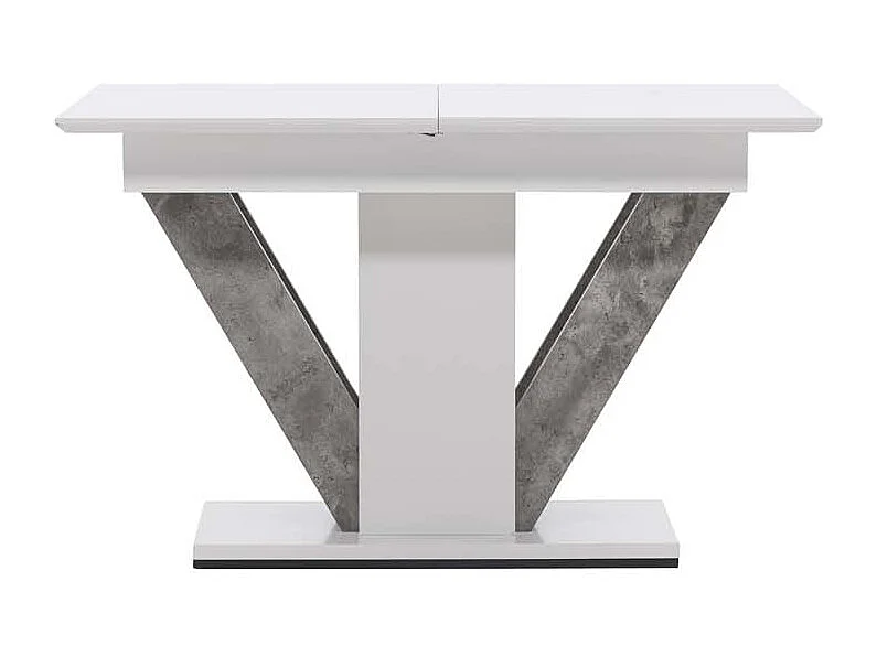 Disa table de salle à manger 80x120cm, extenstible avec plateaux supplémentaires blanc.