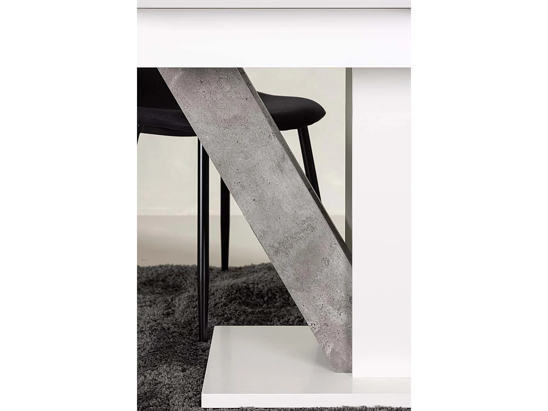 Disa table de salle à manger 80x120cm, extenstible avec plateaux supplémentaires blanc.