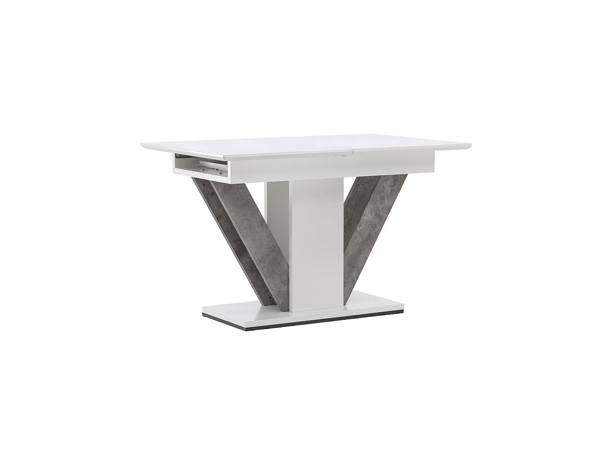 Table à Manger Extensible "Disa" 120-160cm Blanc