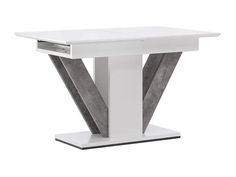 Disa eetkamertafel 80x120cm, uittrekbaar met extra plaat wit.