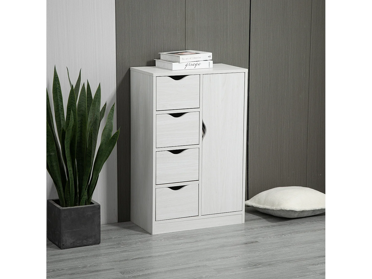 Armario de salón blanco 54x29x83 cm HOMCOM