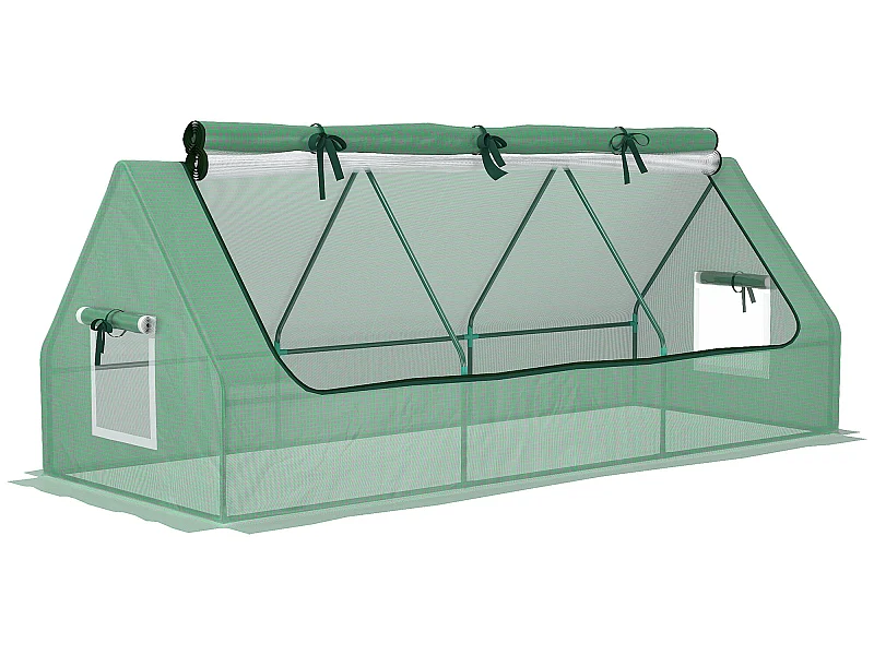 Mini invernadero verde 240x90x90 cm Outsunny