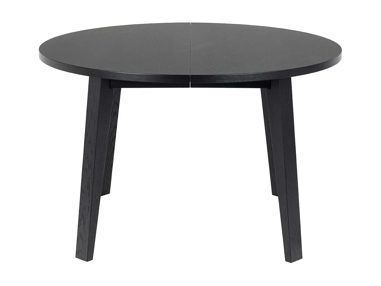 ALine table de salle à manger Ø120cm préparé pour des plaques supplémentaires noir.