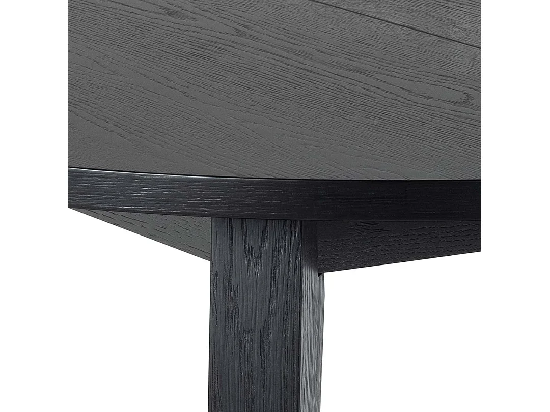 ALine table de salle à manger Ø120cm préparé pour des plaques supplémentaires noir.