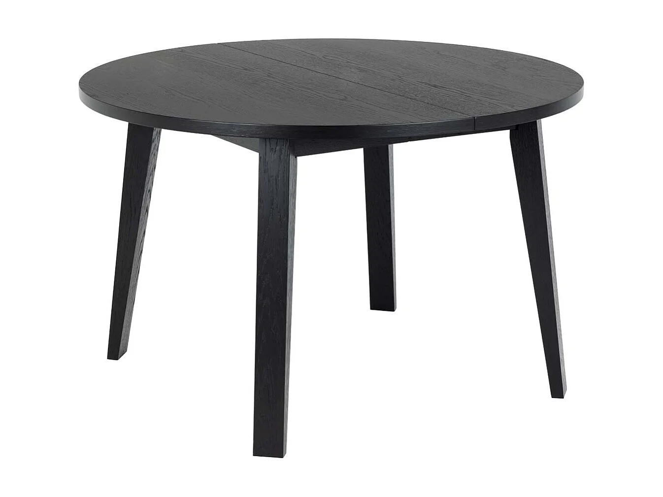 ALine table de salle à manger Ø120cm préparé pour des plaques supplémentaires noir.