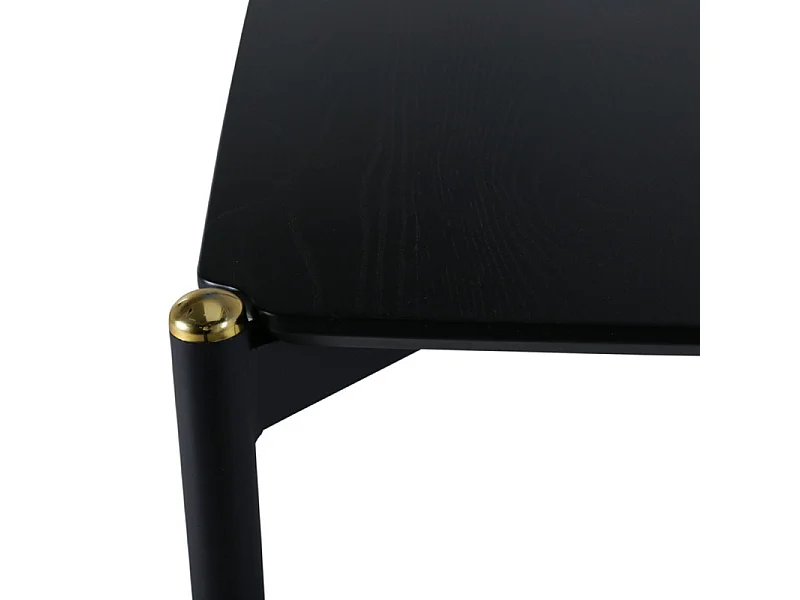 Pelle eetkamertafel 90x190cm zwart.