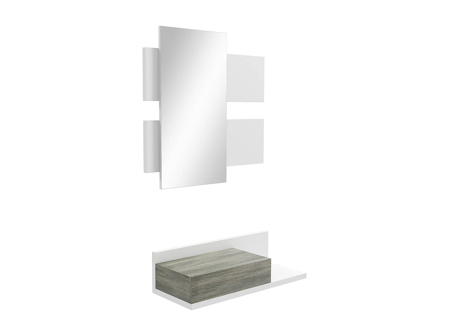 Muebles de pasillo blanco 75x3.5x75 cm HOMCOM