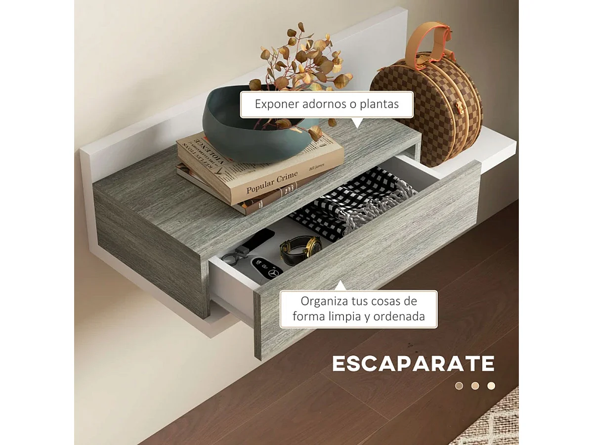 Muebles de pasillo blanco 75x3.5x75 cm HOMCOM