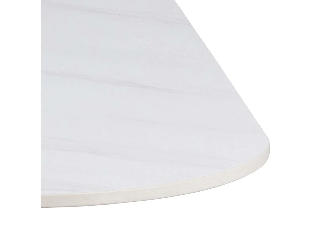 Malta table de salle à manger 90x90cm céramique blanc.