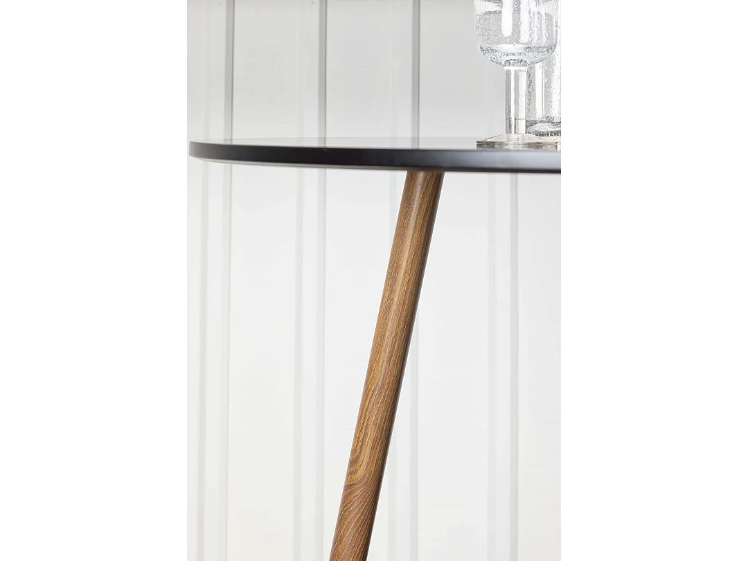 Polar Esstisch Ø90cm schwarz.