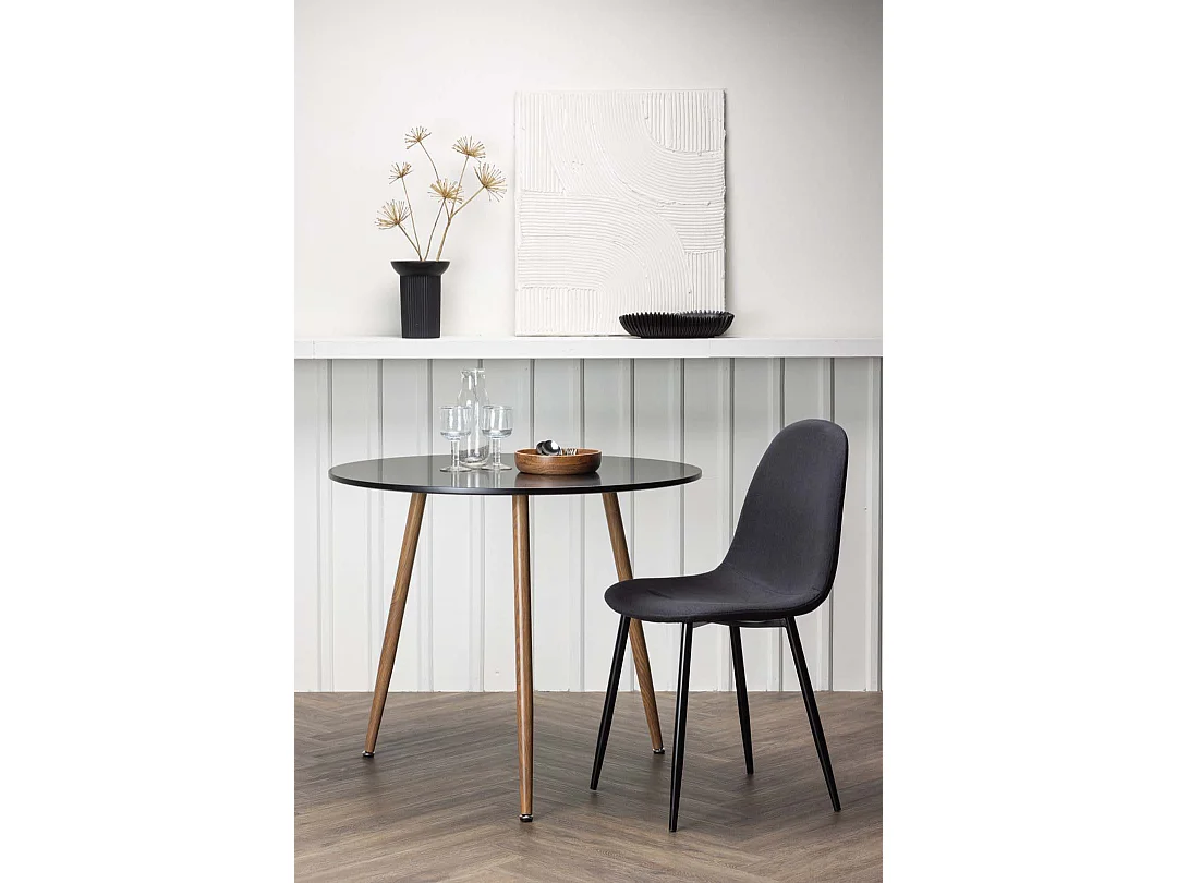 Polar table de salle à manger Ø90cm noir.