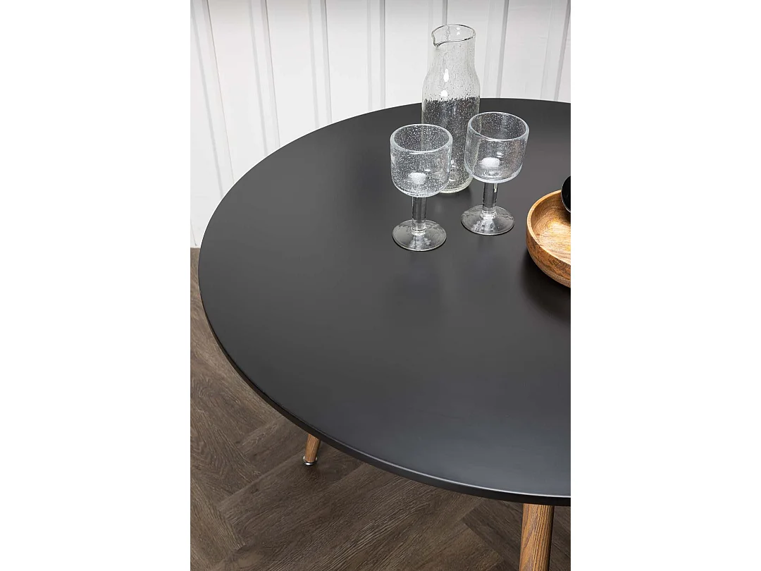 Polar table de salle à manger Ø90cm noir.