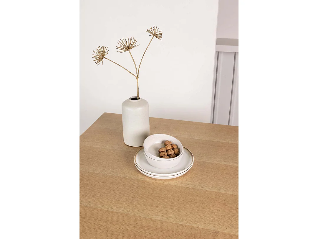 Leo eetkamertafel 100x100cm naturel.