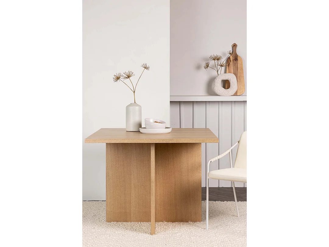 Table à Manger Design "Leo" 100cm Naturel