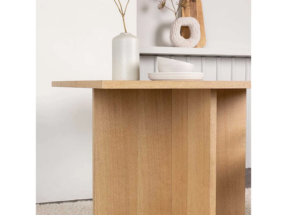 Table à Manger Design "Leo" 100cm Naturel