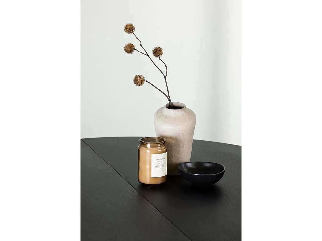 Matilda Esstisch Ø130cm, mit Auszug mit Zusatzplatten schwarz.