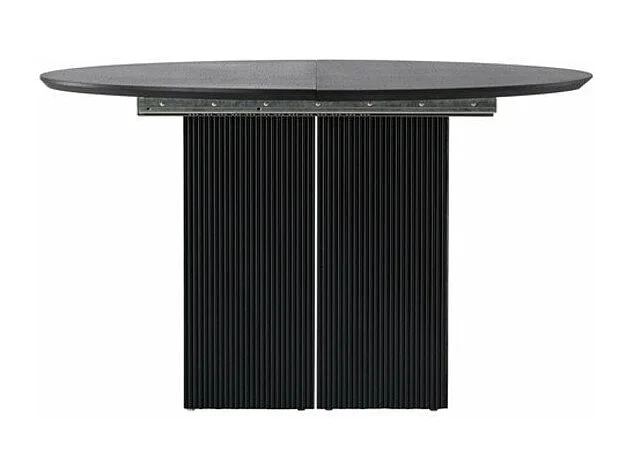 Matilda eetkamertafel Ø130cm, uittrekbaar met extra plaat zwart.