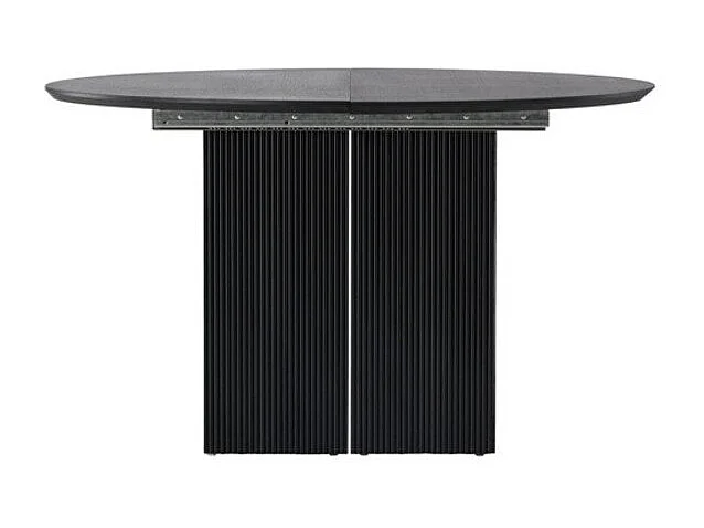 Matilda eetkamertafel Ø130cm, uittrekbaar met extra plaat zwart.