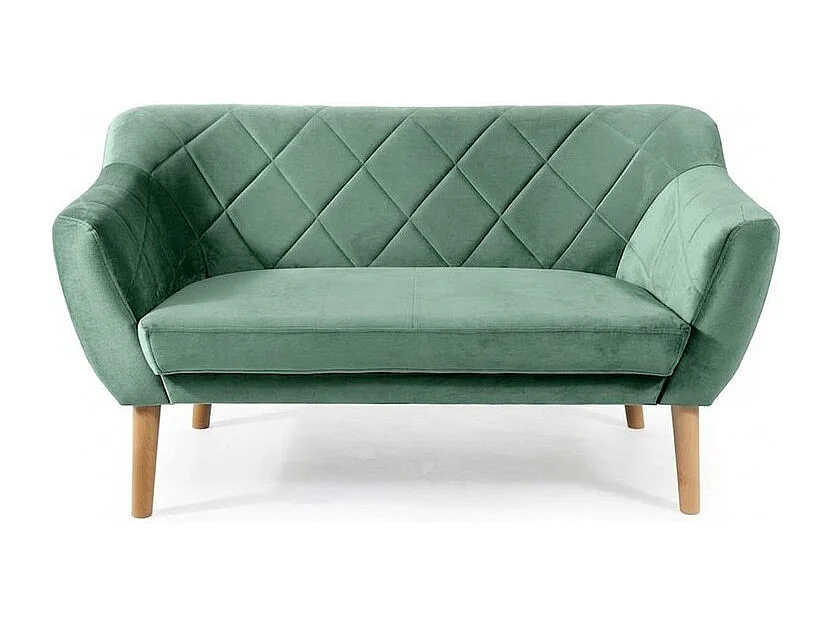 Divano di design in velluto verde e faggio Blink