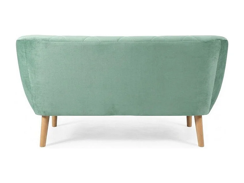 Divano di design in velluto verde e faggio Blink