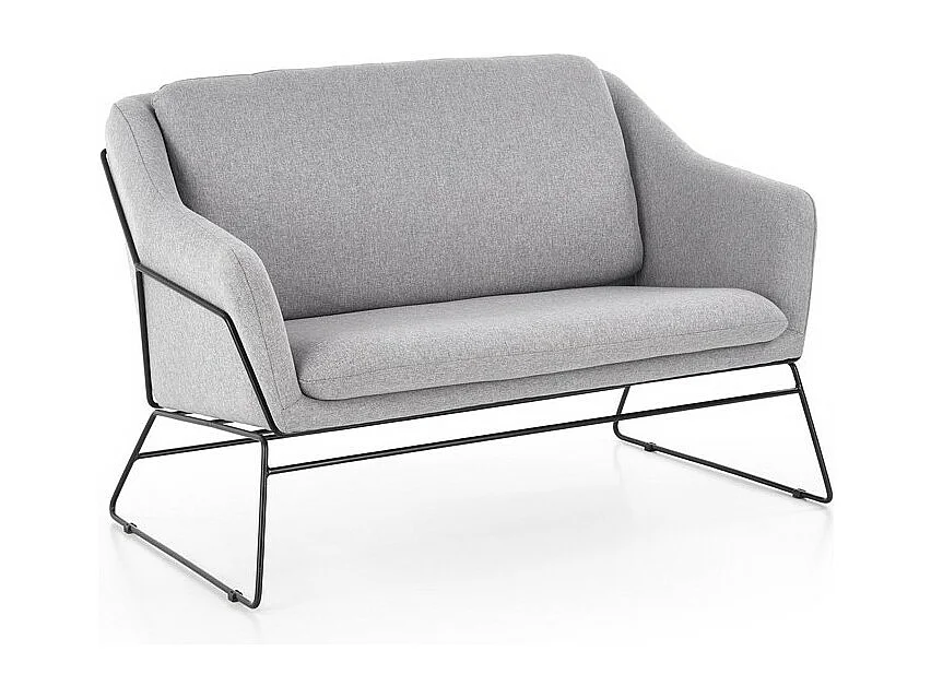 Divano comfort in tessuto e metallo grigio May
