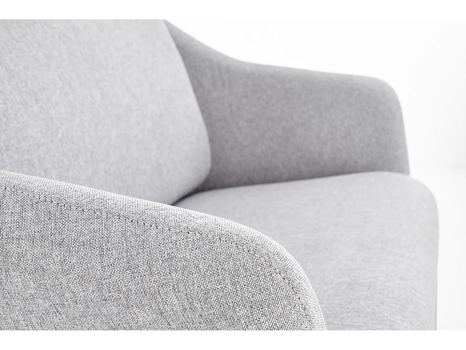 Divano comfort in tessuto e metallo grigio May