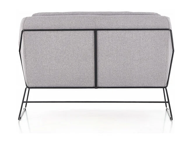 Divano comfort in tessuto e metallo grigio May