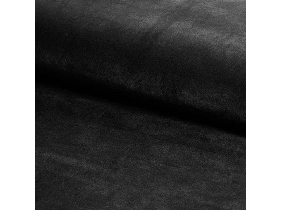 Canapé 3 places design velours noir Compi