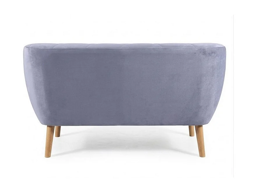 Sofá Blink de terciopelo gris y diseño de haya