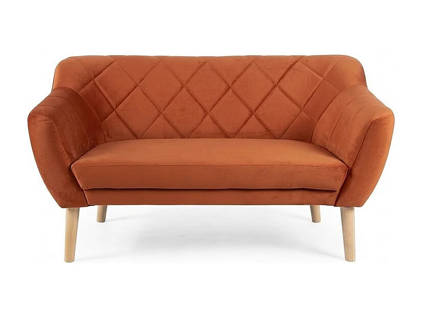 Canapé design velours cannelle & hêtre Blink