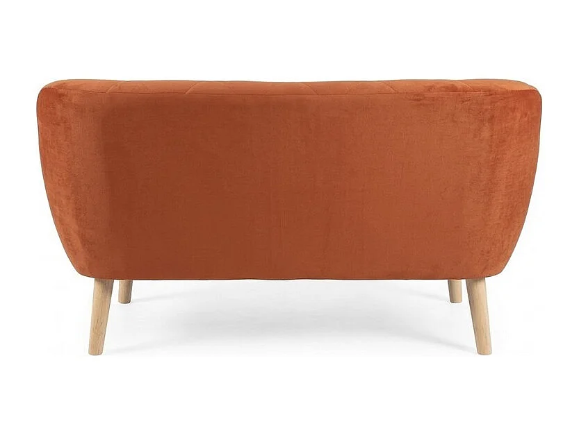 Canapé design velours cannelle & hêtre Blink