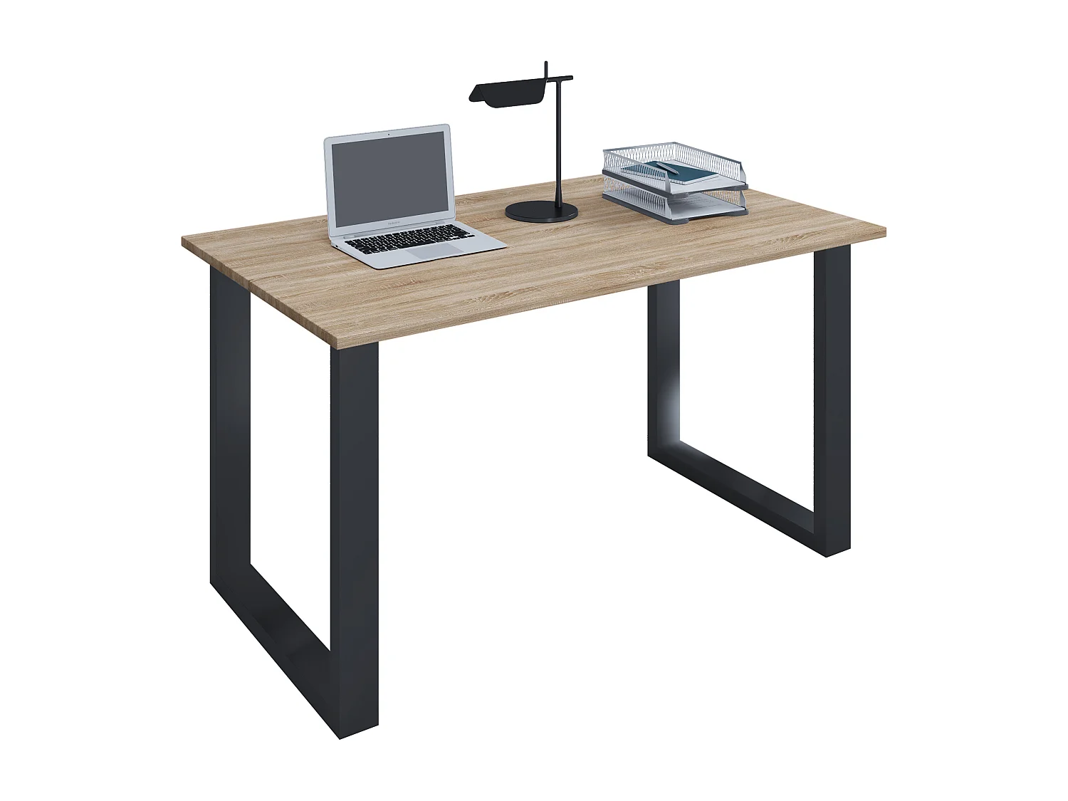 Mesa Lona Preto/carvalho Sonoma A. 76 x L. 110 x P. 80 cm