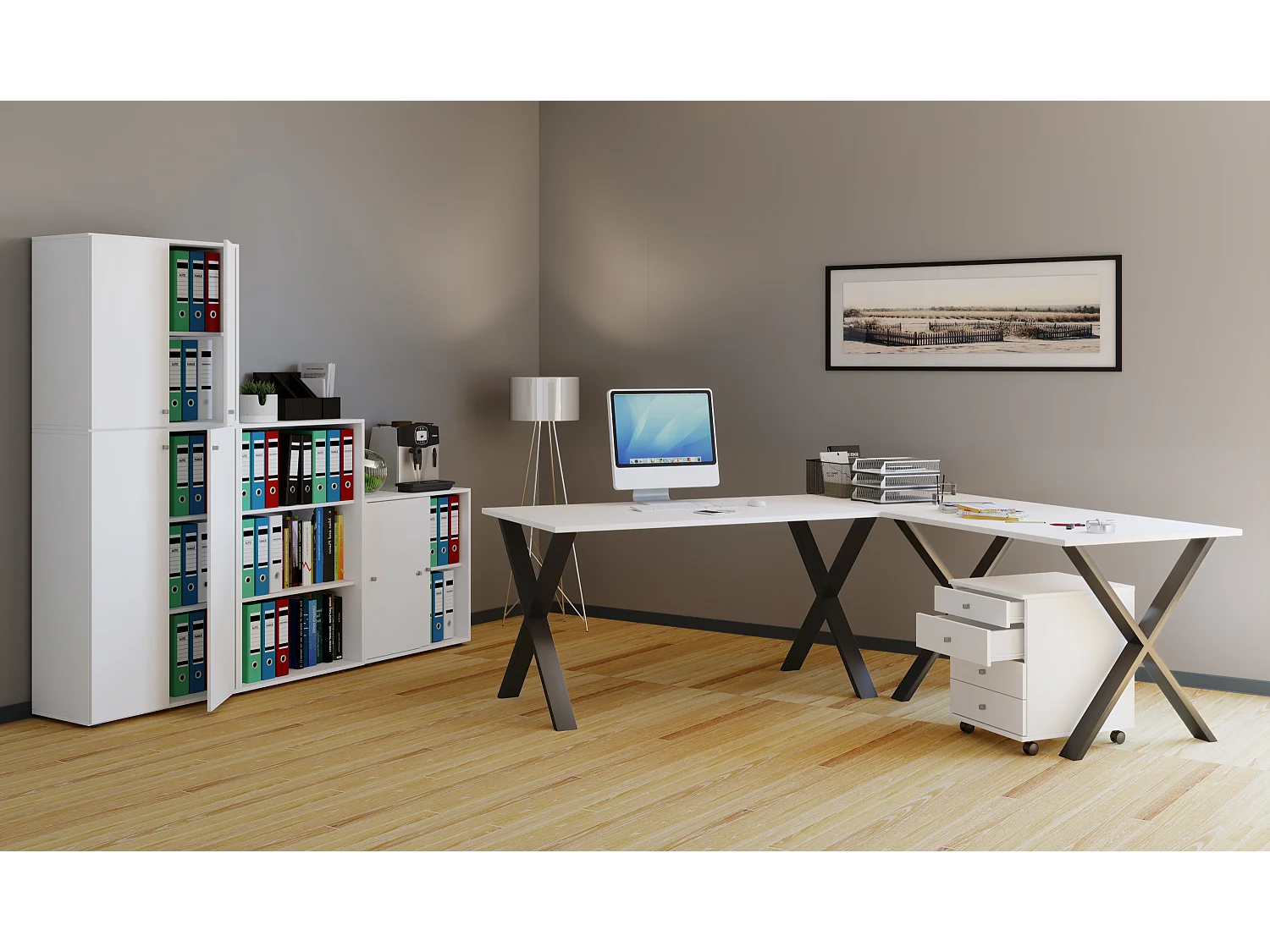 X Bureau hoek bureau 220x190x80