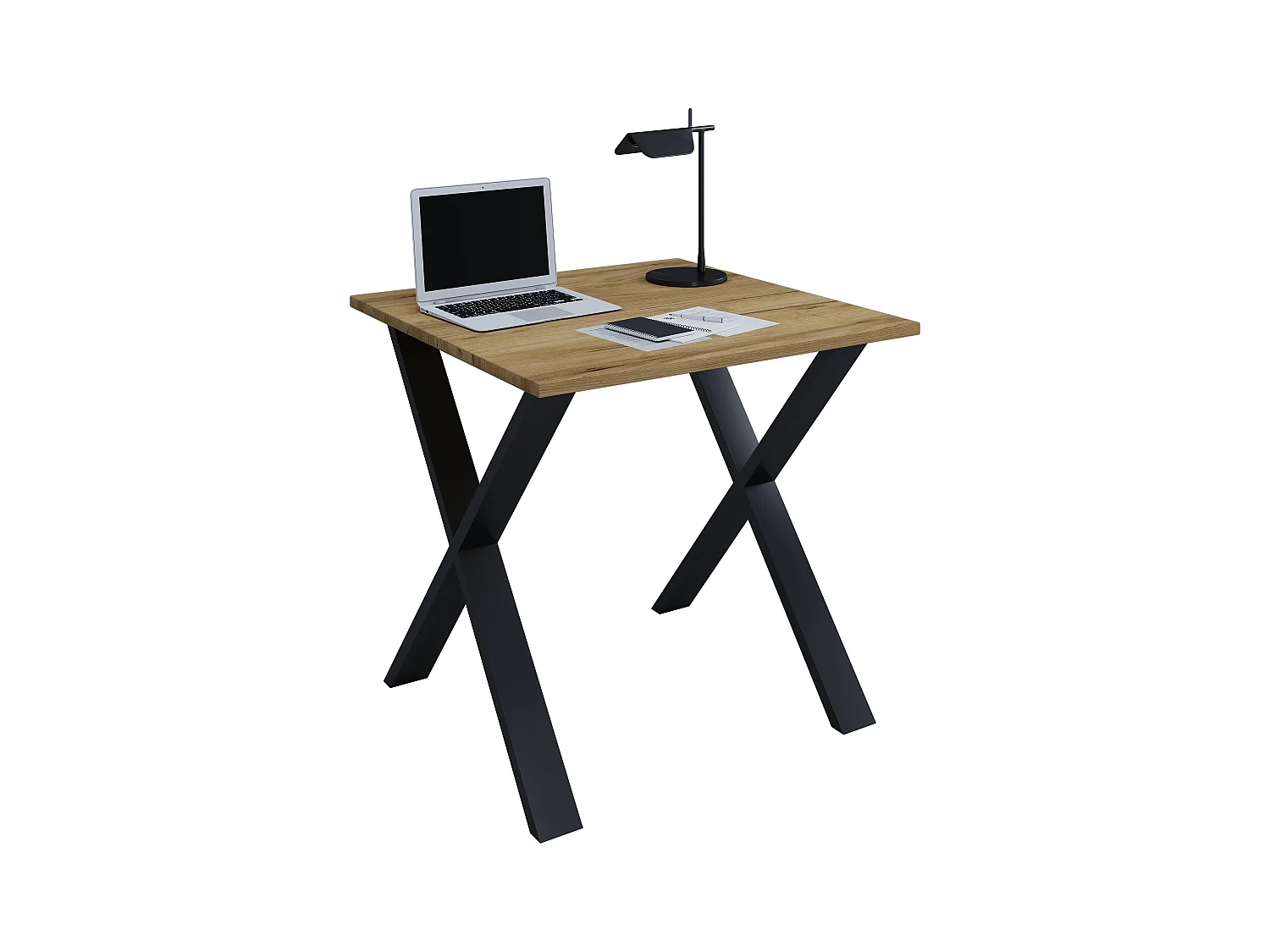 Desk Lona Black / Sonoma oak H. 76 x W. 80 x D. 80 cm