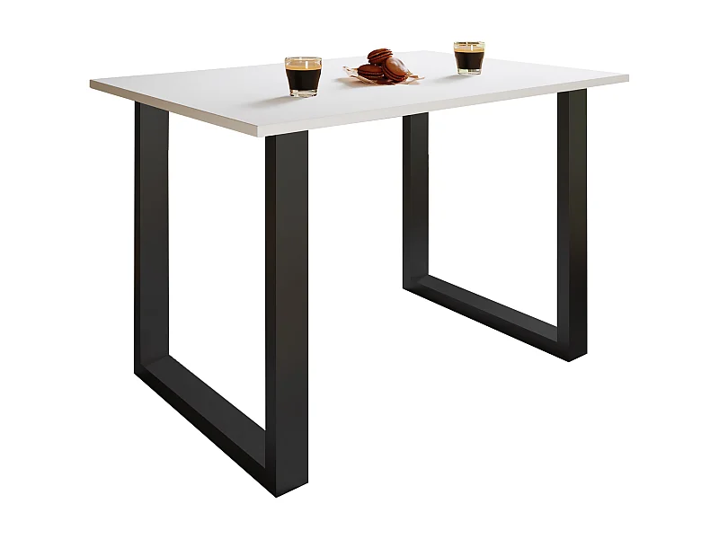 Dining table Xona Black / White H. 76 x W. 140 x D. 80 cm