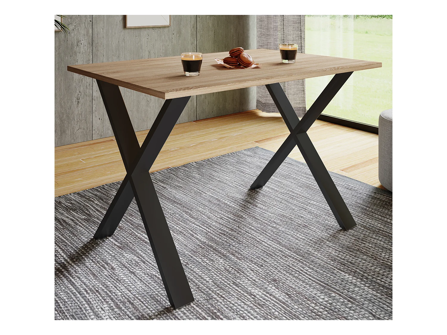 Premium Holz Esstisch Küchentisch Xona X 140x80