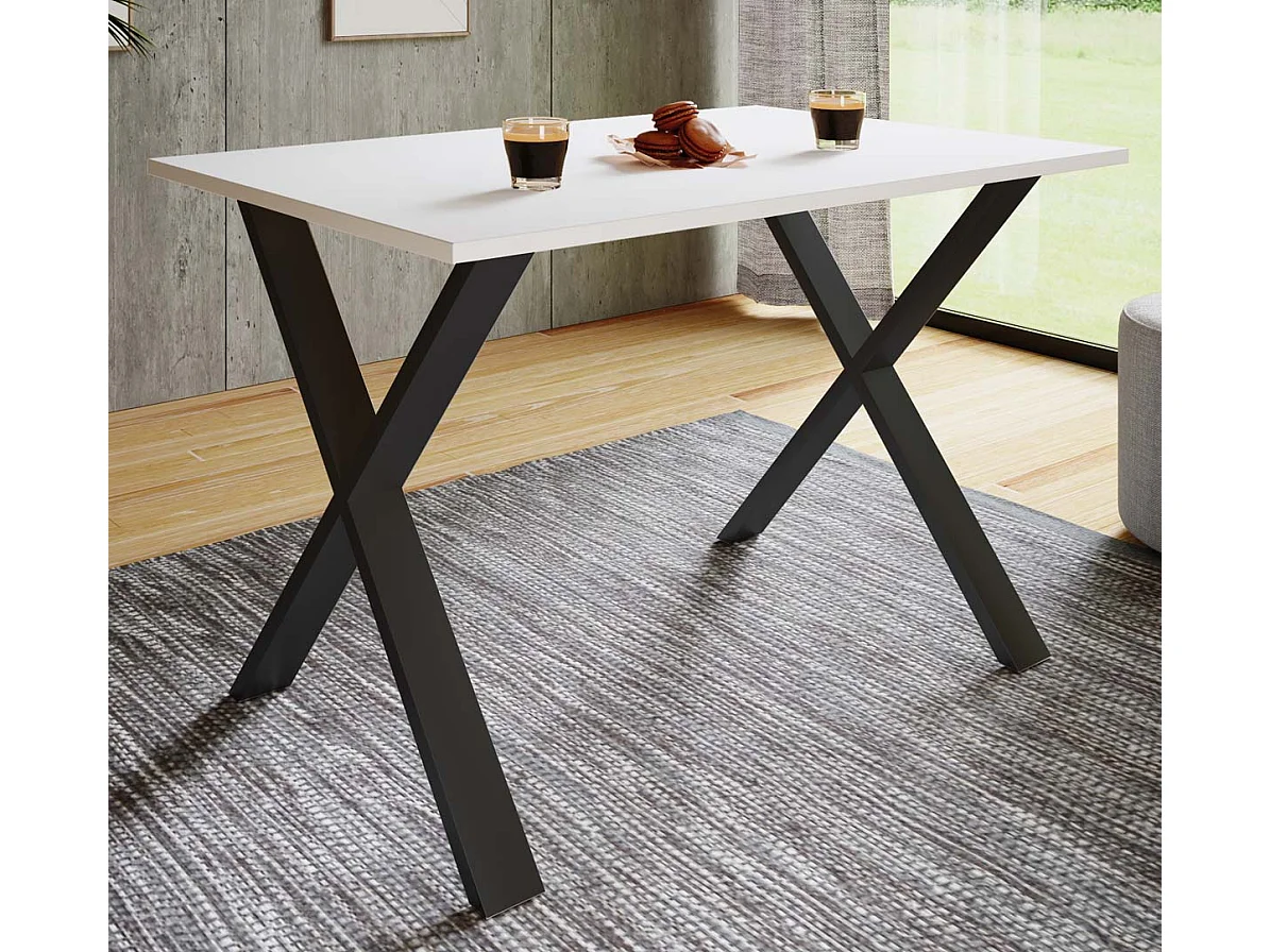 Dining table Xona Black / White H. 76 x W. 110 x D. 80 cm